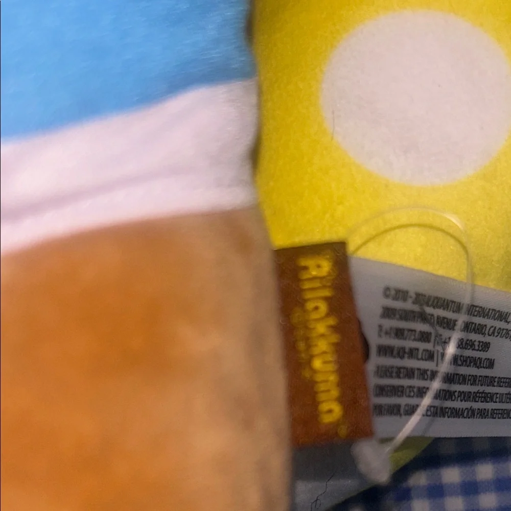 Brown and Yellow Bear Plush Pillow